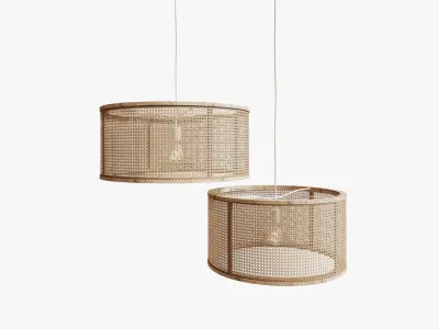 Kira And Kira Rattan And Pine Pendants 3D model