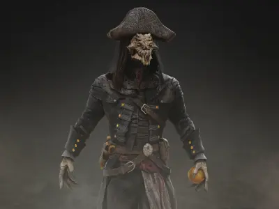 Captain Nathaniel Flint Low-poly 3D model