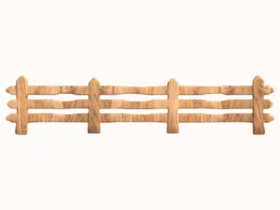 Wooden Fence 10 3D print model