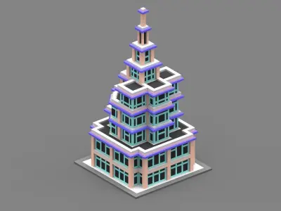 House Voxel - 26 Low-poly 3D model