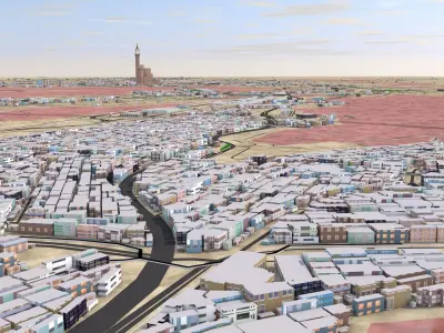 Makkah Mecca City of Saudi Arabia 2021 July Low-poly 3D model