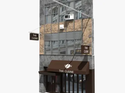 New York building facade 3D model