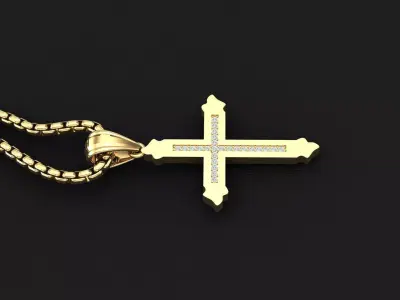 Cross Light Gold 3CP003 3DM STL 3D model