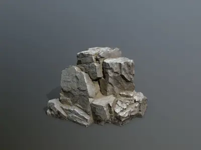 Rock Set Low-poly 3D model 50