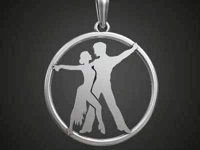 Pendant ballroom latin dancing Free 3D print model