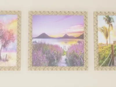 Cute style Living Room 3D model