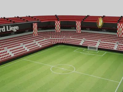 Standard Liege Football Stadium Low-poly 3D model