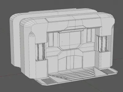 Spaceship door Game Assets item4 3D model