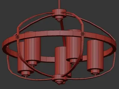 Carlsen light chandelier in gold and clear glass 3D model