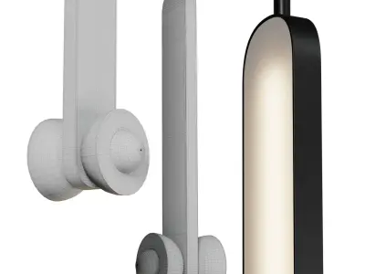 kometa pendant lamp scene Low-poly 3D model
