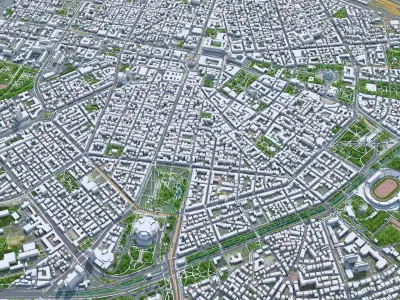 Sofia Downtown Bulgaria Low-poly 3D model