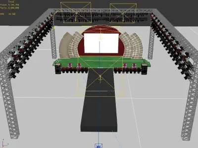 Stage party concert fashion catwalk T station  103 3D model