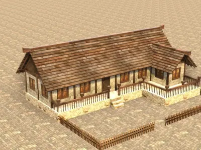 Medieval house sixteen 20 Low-poly 3D model