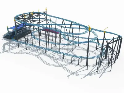 Roller Coaster 2 3D model