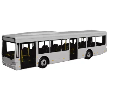 Generic Modern City Bus Urban Public Transport Vehicle 3D model