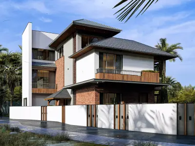 Modern Tropical Villa 3D model