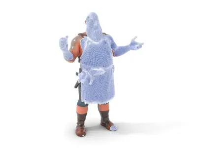 Blacksmith Rigged and Animated D Character Model with Beard a... Low-poly 3D model