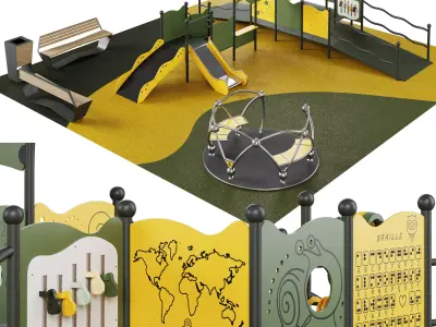 Inclusive playground Kajo by Interplay 3D model