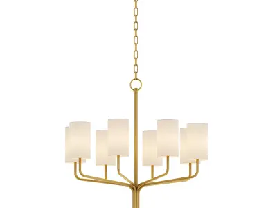 Kathy 8 Light Shaded Classic Chandelier By Willa Arlo Interiors 3D model