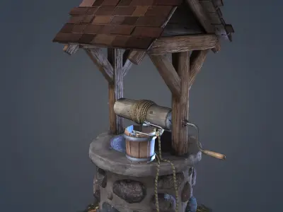 Water Well Low-poly 3D model