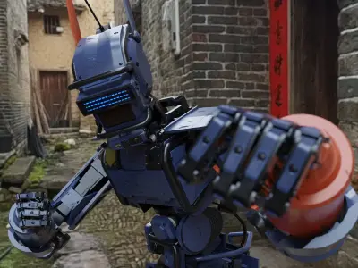 Chappie 3D model Robot 3D model