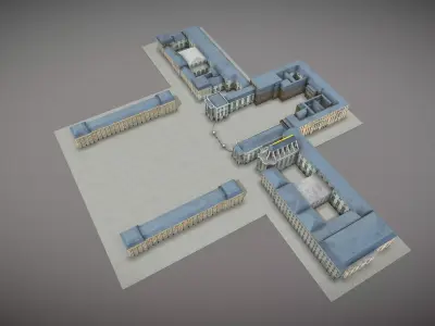 Palace of Versailles Low-poly 3D model