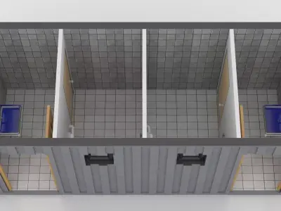 Container Public WC 3D model