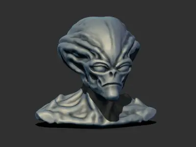 Alien Bust 2 - High-Quality 3D Printable STL Model 3D print model