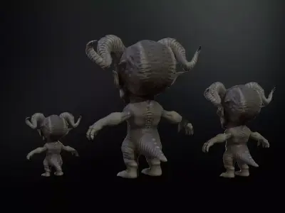 MiniMonster8Pack1 Low-poly 3D model