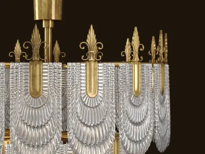 Large Italian Murano Chandelier 3D model