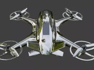 Hexacopter Drone 3D Model 3D model