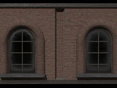 Low Poly Wall with two texture options moss wall Source Files Free low-poly 3D model