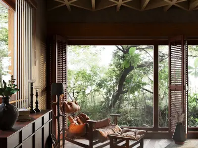   villa interior scenes 3D model purchase