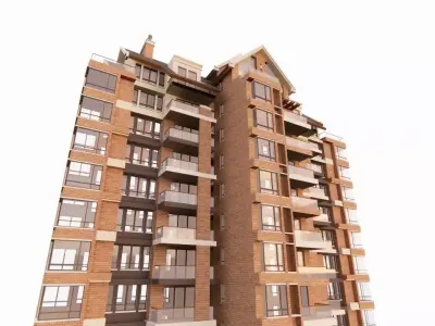 residential complex-Apartment 3D model purchase