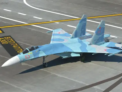  Sukhoi Su-27 Flanker Russian Fighter Aircraft 