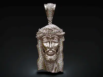 Jesus diamond  Hip Hop  pendant 3D print model