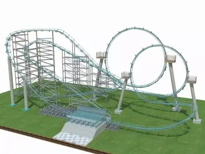 Roller Coaster 1 3D model