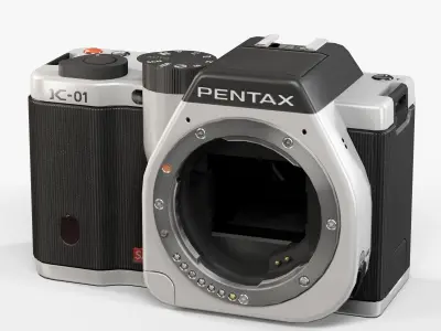 Pentax K-01 mirrorless digital camera Low-poly 3D model