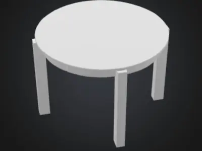 a typical table 3D print model