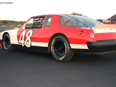  Chevrolet Monte Carlo SS Nascar Race Car Red White 