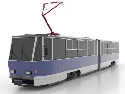 Tatra KT4YU-M Low Low-poly 3D model