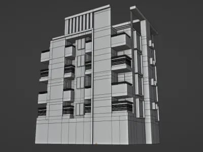 modern home apartment game and film Low-poly 3D model