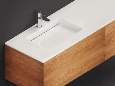 Arblu Lineo Vanity unit with doors 3D model