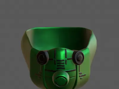 Gas mask helmet 3d model scifi Low-poly  Low-poly 3D model 310