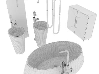 Furniture for washroom 3D model