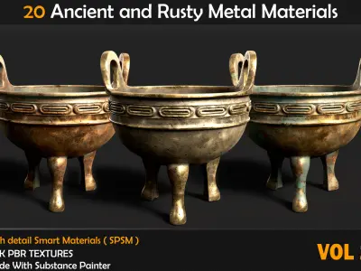 20 Materials Of Ancient Metal Containers 01 Texture