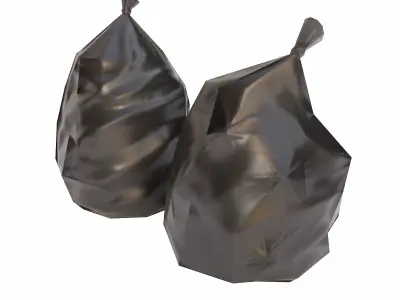 Trash Bag  Low-poly 3D model Low-poly 3D model