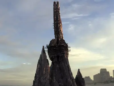 Alien Cliff Shards 6  3D model