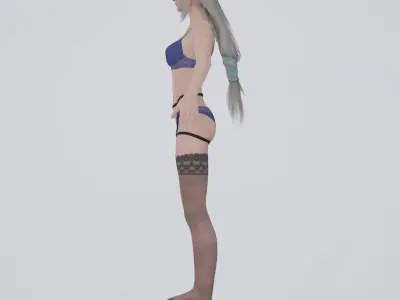 Jill Warrick Low-poly 3D model