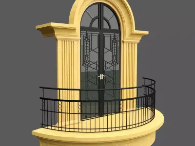 Classic Door  Windows 3 3D model
